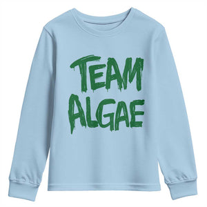 Team Algae Slime Dripping Style Graphic Youth Sweatshirt Viral Lincoln Memorial Reflecting Pool Swamp Meme