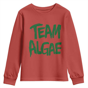 Team Algae Slime Dripping Style Graphic Youth Sweatshirt Viral Lincoln Memorial Reflecting Pool Swamp Meme