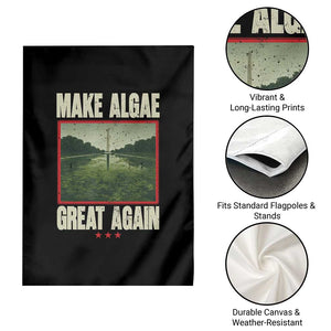 Make Algae Great Again Funny DC Slamp Slime Parody Garden Flag Washington Monument Reflecting Pool Vintage Photo