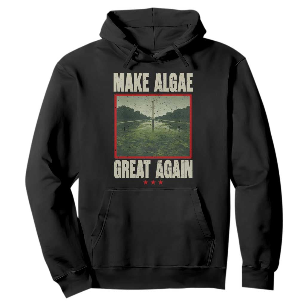 Make Algae Great Again Funny DC Slamp Slime Parody Hoodie Washington Monument Reflecting Pool Vintage Photo