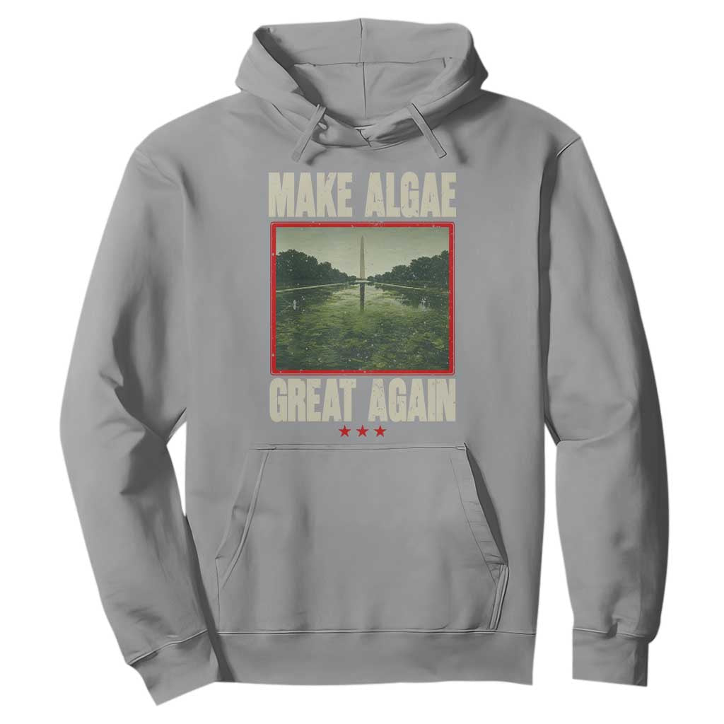 Make Algae Great Again Funny DC Slamp Slime Parody Hoodie Washington Monument Reflecting Pool Vintage Photo
