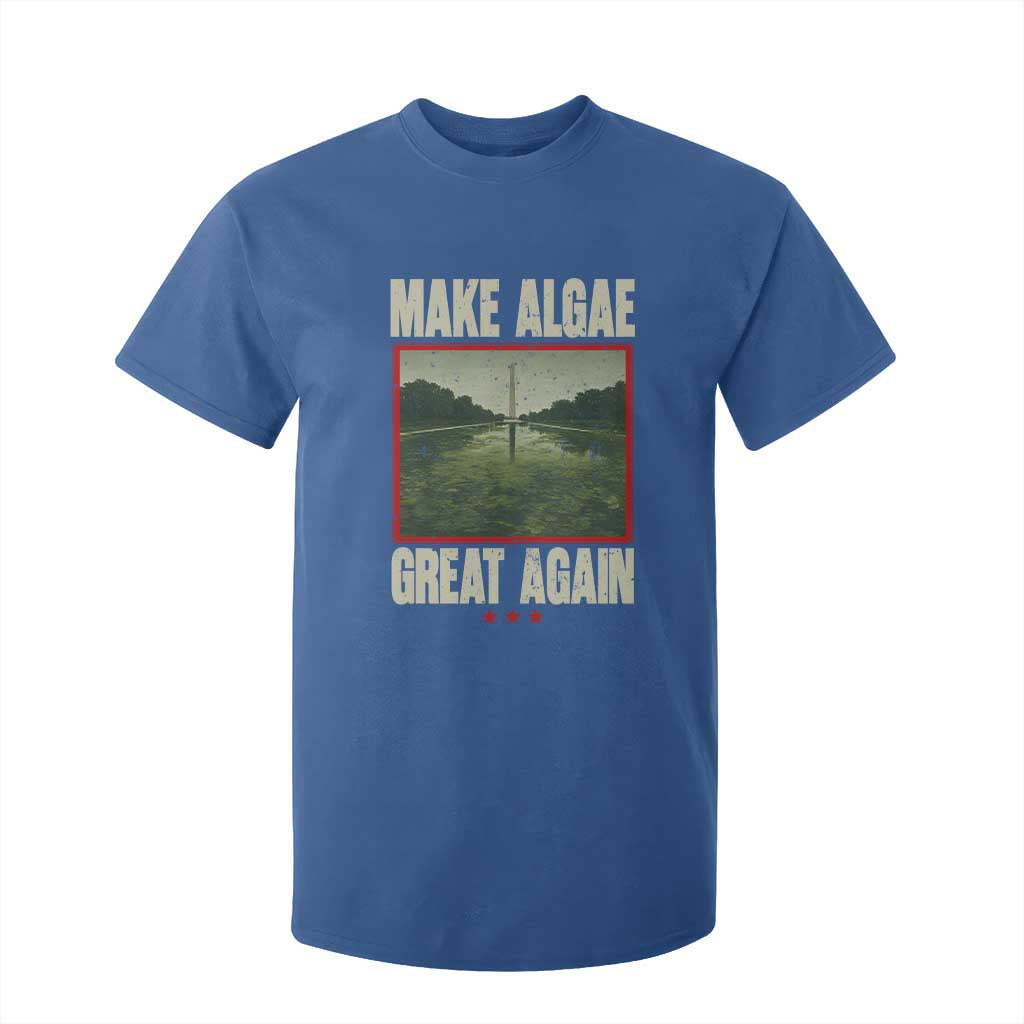 Make Algae Great Again Funny DC Slamp Slime Parody T Shirt For Kid Washington Monument Reflecting Pool Vintage Photo