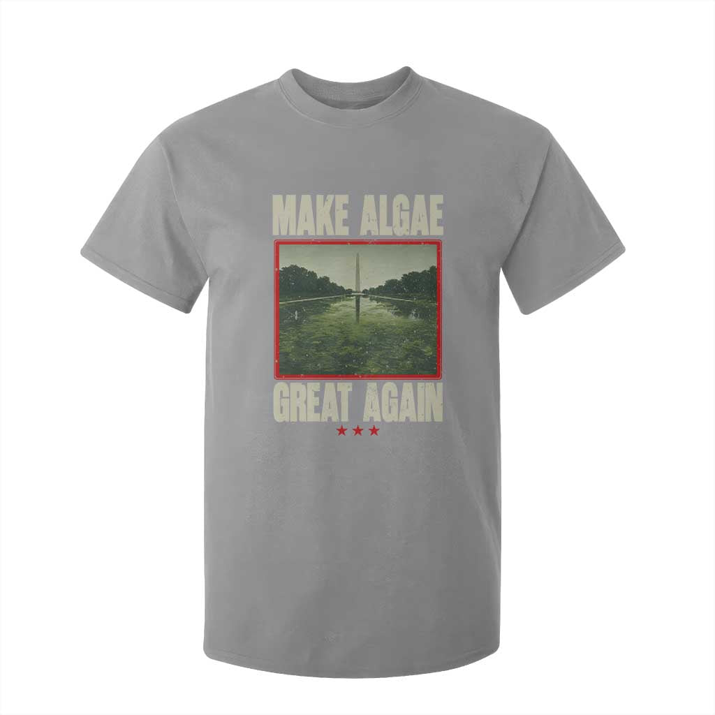 Make Algae Great Again Funny DC Slamp Slime Parody T Shirt For Kid Washington Monument Reflecting Pool Vintage Photo