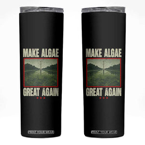 Make Algae Great Again Funny DC Slamp Slime Parody Skinny Tumbler Washington Monument Reflecting Pool Vintage Photo