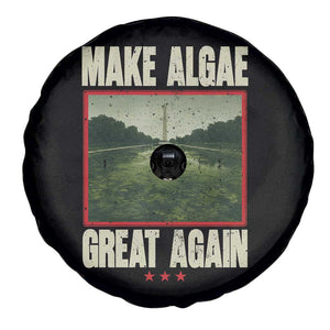Make Algae Great Again Funny DC Slamp Slime Parody Spare Tire Cover Washington Monument Reflecting Pool Vintage Photo