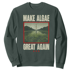 Make Algae Great Again Funny DC Slamp Slime Parody Sweatshirt Washington Monument Reflecting Pool Vintage Photo