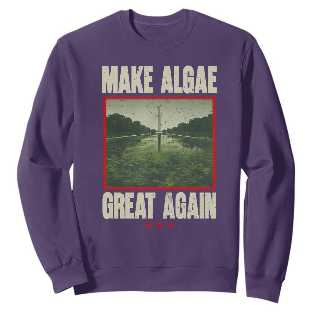 Make Algae Great Again Funny DC Slamp Slime Parody Sweatshirt Washington Monument Reflecting Pool Vintage Photo