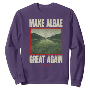 Make Algae Great Again Funny DC Slamp Slime Parody Sweatshirt Washington Monument Reflecting Pool Vintage Photo
