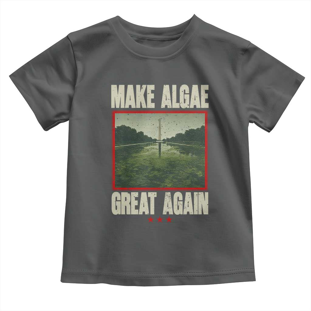 Make Algae Great Again Funny DC Slamp Slime Parody Toddler T Shirt Washington Monument Reflecting Pool Vintage Photo