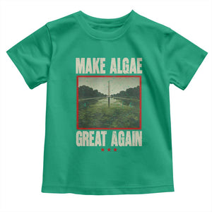 Make Algae Great Again Funny DC Slamp Slime Parody Toddler T Shirt Washington Monument Reflecting Pool Vintage Photo