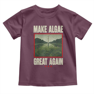 Make Algae Great Again Funny DC Slamp Slime Parody Toddler T Shirt Washington Monument Reflecting Pool Vintage Photo