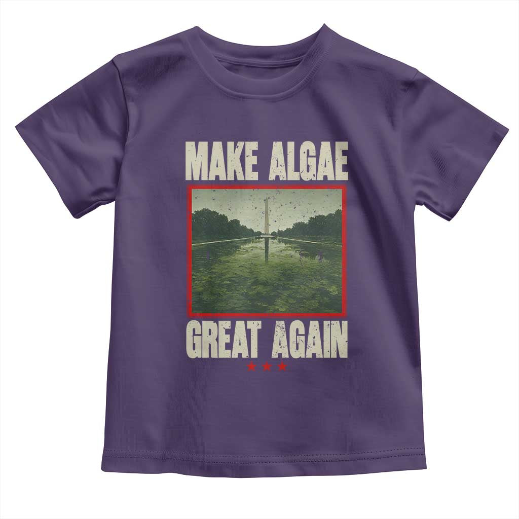 Make Algae Great Again Funny DC Slamp Slime Parody Toddler T Shirt Washington Monument Reflecting Pool Vintage Photo