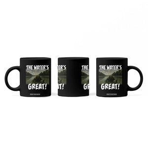 The Water is Great Swamp Monster Reflecting Pool Coffee Mug Funny Washington DC Algae Creature Meme