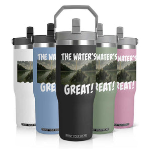 The Water is Great Swamp Monster Reflecting Pool Flip Straw Tumbler Funny Washington DC Algae Creature Meme