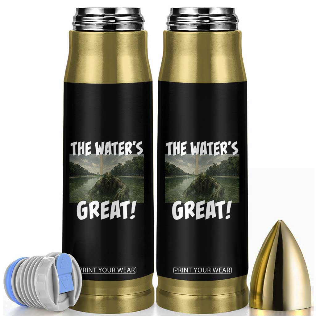 The Water is Great Swamp Monster Reflecting Pool Bullet Tumbler Funny Washington DC Algae Creature Meme