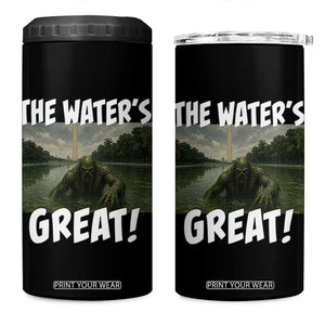 The Water is Great Swamp Monster Reflecting Pool 4 in 1 Can Cooler Tumbler Funny Washington DC Algae Creature Meme