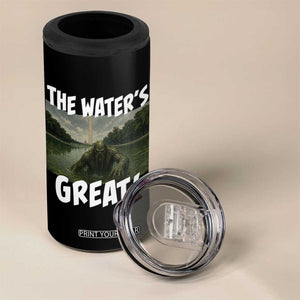 The Water is Great Swamp Monster Reflecting Pool 4 in 1 Can Cooler Tumbler Funny Washington DC Algae Creature Meme