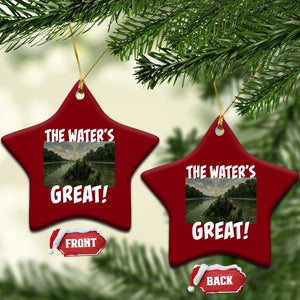 The Water is Great Swamp Monster Reflecting Pool Ceramic Ornament Funny Washington DC Algae Creature Meme