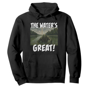 The Water is Great Swamp Monster Reflecting Pool Hoodie Funny Washington DC Algae Creature Meme