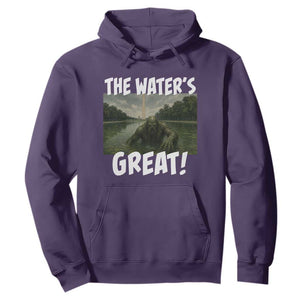 The Water is Great Swamp Monster Reflecting Pool Hoodie Funny Washington DC Algae Creature Meme
