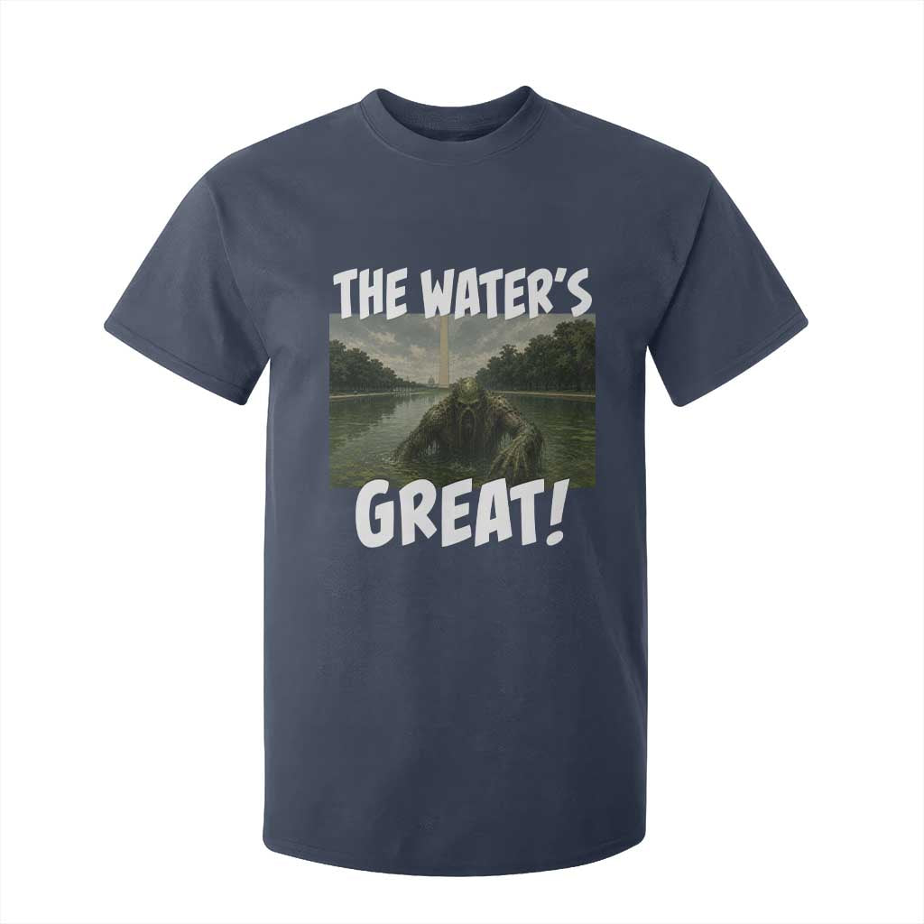 The Water is Great Swamp Monster Reflecting Pool T Shirt For Kid Funny Washington DC Algae Creature Meme
