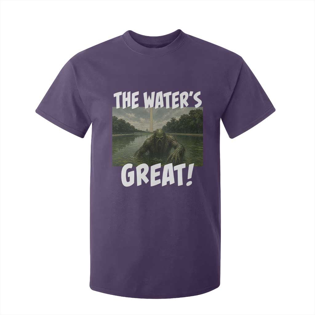 The Water is Great Swamp Monster Reflecting Pool T Shirt For Kid Funny Washington DC Algae Creature Meme
