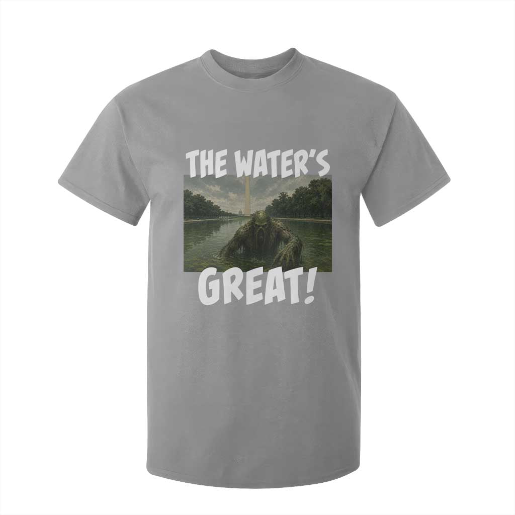 The Water is Great Swamp Monster Reflecting Pool T Shirt For Kid Funny Washington DC Algae Creature Meme