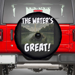 The Water is Great Swamp Monster Reflecting Pool Spare Tire Cover Funny Washington DC Algae Creature Meme