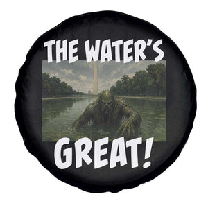 The Water is Great Swamp Monster Reflecting Pool Spare Tire Cover Funny Washington DC Algae Creature Meme