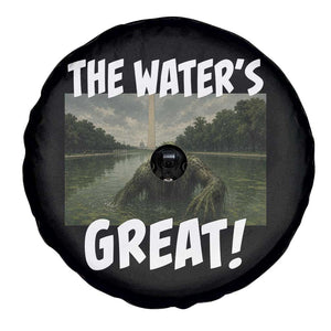 The Water is Great Swamp Monster Reflecting Pool Spare Tire Cover Funny Washington DC Algae Creature Meme