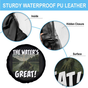 The Water is Great Swamp Monster Reflecting Pool Spare Tire Cover Funny Washington DC Algae Creature Meme