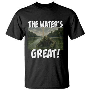The Water is Great Swamp Monster Reflecting Pool T Shirt Funny Washington DC Algae Creature Meme
