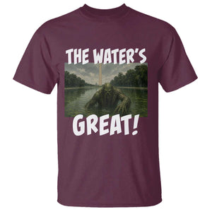 The Water is Great Swamp Monster Reflecting Pool T Shirt Funny Washington DC Algae Creature Meme