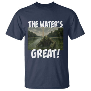 The Water is Great Swamp Monster Reflecting Pool T Shirt Funny Washington DC Algae Creature Meme