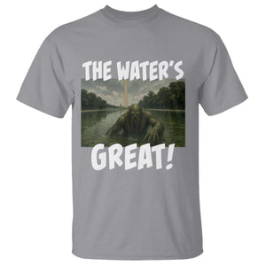 The Water is Great Swamp Monster Reflecting Pool T Shirt Funny Washington DC Algae Creature Meme