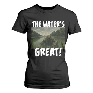 The Water is Great Swamp Monster Reflecting Pool T Shirt For Women Funny Washington DC Algae Creature Meme