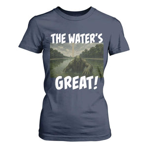 The Water is Great Swamp Monster Reflecting Pool T Shirt For Women Funny Washington DC Algae Creature Meme