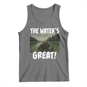 The Water is Great Swamp Monster Reflecting Pool Tank Top Funny Washington DC Algae Creature Meme