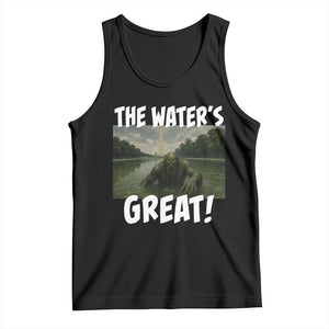 The Water is Great Swamp Monster Reflecting Pool Tank Top Funny Washington DC Algae Creature Meme