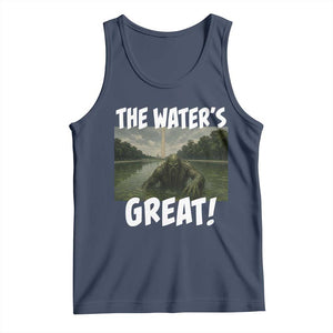 The Water is Great Swamp Monster Reflecting Pool Tank Top Funny Washington DC Algae Creature Meme