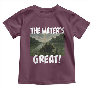 The Water is Great Swamp Monster Reflecting Pool Toddler T Shirt Funny Washington DC Algae Creature Meme