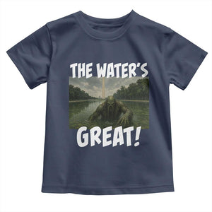 The Water is Great Swamp Monster Reflecting Pool Toddler T Shirt Funny Washington DC Algae Creature Meme