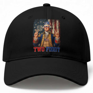 Two Fiddy George Washington Peace Signs Baseball Cap Funny Semiquincentennial Hip Hop Style President