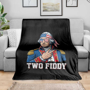 Two Fiddy George Washington Bandana Throw Blanket Funny Cool Sunglasses American Flag Headband Peace Sign Patriotic