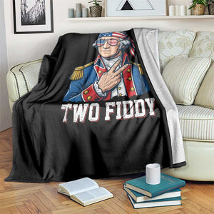 Two Fiddy George Washington Bandana Throw Blanket Funny Cool Sunglasses American Flag Headband Peace Sign Patriotic