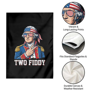 Two Fiddy George Washington Bandana Garden Flag Funny Cool Sunglasses American Flag Headband Peace Sign Patriotic
