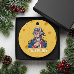 Two Fiddy George Washington Bandana Ceramic Ornament Funny Cool Sunglasses American Flag Headband Peace Sign Patriotic