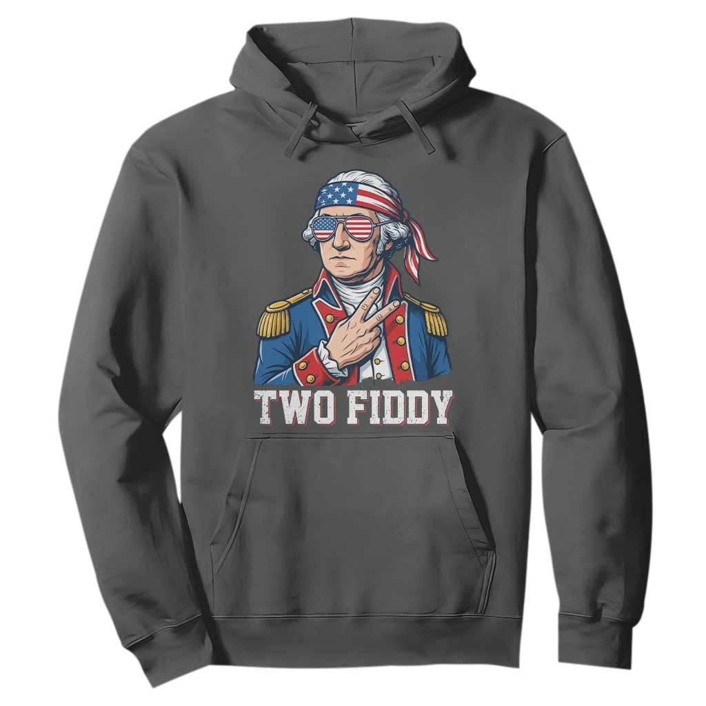 Two Fiddy George Washington Bandana Hoodie Funny Cool Sunglasses American Flag Headband Peace Sign Patriotic