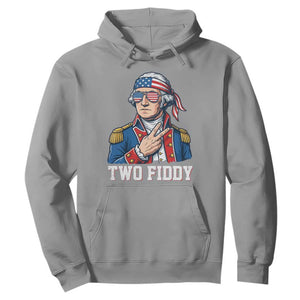 Two Fiddy George Washington Bandana Hoodie Funny Cool Sunglasses American Flag Headband Peace Sign Patriotic