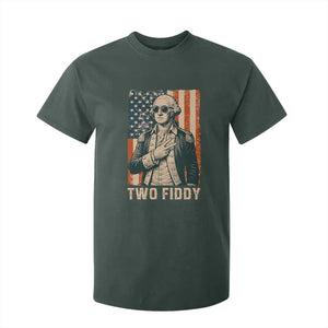 Two Fiddy Vintage George Washington T Shirt For Kid Funny Sunglasses Peace Sign Retro American Flag Semiquincentennial